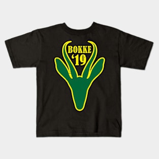 springbok Face South Africa 2019 Green & Gold Kids T-Shirt